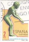 Stamps Spain -  Juegos Olímpicos de los Angeles- Saltador de Natación   (X)