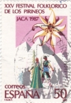 Stamps Spain -  XXV Festival Folklorico de los Pirineos- Jaca      (X)