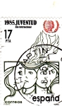 Stamps Spain -  Día Mundila de la Juventud 1985   (X)