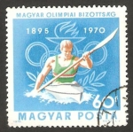 Sellos de Europa - Hungr�a -  2121 - 75 anivº del comité olímpico húngaro, kayak