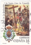 Stamps Spain -  V Centenario de la fundación de Santa Cruz de Tenerife   (X)