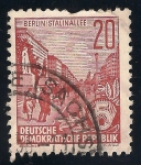 Stamps : Europe : Germany :  Boulevard Stalin.