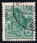 Stamps : Europe : Germany :  Construcción de Locomotora.
