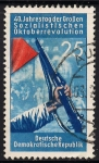 Stamps : Europe : Germany :  40º Aniv. de la Revolución Rusa