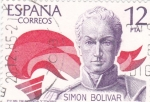 Stamps Spain -  Simón Bolivar   (X)