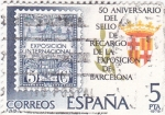 Stamps Spain -  50 Aniversario del sello de recargo de la Exposición de Barcelona  (X)