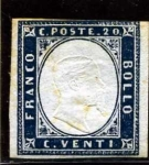 Stamps Italy -  Victor Manuel II en relieve