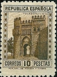 Stamps Spain -  Monumemtos y autogiro