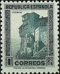 Stamps Spain -  Monumemtos y autogiro