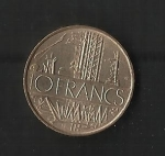 monedas de Europa - Francia -  Mapa / Reverso