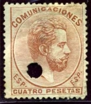 Stamps : Europe : Spain :  Amadeo I