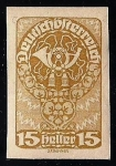 Stamps : Europe : Austria :  POST HORN. PAPEL ORDINARIO.