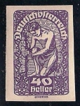 Stamps : Europe : Austria :  Alegoría de la Nueva Republica. Papel Ordinario.