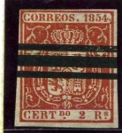 Stamps Spain -  Escudo con fondo de color
