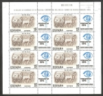 Stamps Spain -  2 - Minipliego, Día del Sello, Carro de Correo Romano