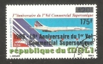Sellos de Africa - Mali -  520 - 10 anivº del primer vuelo comercial supersónico