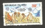 Stamps Mali -  534 - Emblema de la UIT y FAO, antenas y satélites