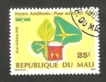 Stamps Mali -   537 - Árbol sobre mapa