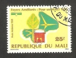 Sellos de Africa - Mali -   537 - Árbol sobre mapa