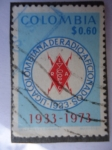 Sellos de America - Colombia -  Liga Colombiana de Radio Aficionados - 40° aniversarios (1933-1973)