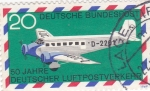 Stamps Germany -  50 ANIVERSARIO DEL CORREO AÉREO ALEMAN
