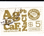 Stamps : America : Mexico :  MEXICO EXPORTA- MINERALES