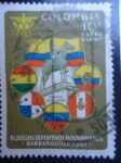 Stamps Colombia -  IV Juegos Deportivos Bolívarianos - Barranquilla 1961