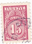 Stamps : Asia : Turkey :  CIFRAS