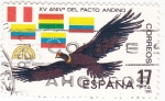 Stamps Spain -  XV Aniversario del Pacto Andino    (Y)