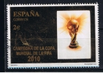 Stamps Spain -  España  Deportes.  Campeona de la Copa Mundial de la FIFA 2010. 