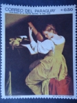 Stamps : America : Paraguay :  Pintores:Orazio Gentileschi- Oleo:The Lute Pleyer-Centenario de la Epopeya Nacional 1864-1870.