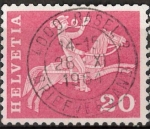 Stamps Switzerland -  POSTILLÓN TOCANDO CORNAMUSA