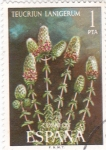 Stamps Spain -  FLORA- Teucriun Lanigerum   (y)