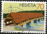 Stamps Switzerland -  puente cubierto