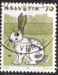 Stamps Switzerland -  conejo