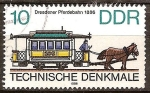 Stamps Germany -   Monumentos técnicos-Dresde tranvía en 1886,DDR.