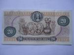 monedas del Mundo : America : Colombia :  Banco.de la República-Veinte Pesos-Estatuillas Precolombina Museo de Oro.(reverso)