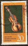Stamps Germany -  Los instrumentos musicales de los pueblos.Violín de Mark Neukirchen(DDR).