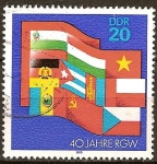 Stamps Germany -  40a Aniv de Consejo de Ayuda Mutua Económica(CAME)DDR.