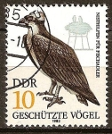 Stamps Germany -  Aves Protegidas- Águila pescadora DDR.