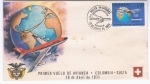 Sellos de America - Colombia -  1St Vuelo Colombia Suiza