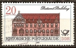 Sellos de Europa - Alemania -  Histórico edificio de Correos-Perleberg (DDR).