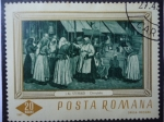 Stamps Romania -  Pintores:J. Al Steriadi- Oleo: Chivutele