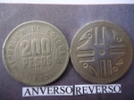monedas de America - Colombia -  Rep.de Col. $200,oo (anv.)Fig. Precolombina, culturas quimbayas.(rev.)