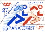 Stamps Spain -  Paralimpiada Madrid-92  (Y)