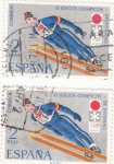 Stamps Spain -  XI Juegos Olímpicos Invierno Sapporo-72  (Y)