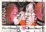 Stamps Spain -  Pre-Olímpica Barcelona-92   (Y)