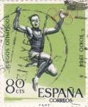 Stamps Spain -  Juegos Olímpicos Tokío- 1964   (Y)