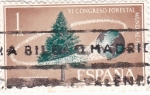 Stamps : Europe : Spain :  VI Congreso Forestal Mundial   (Y)