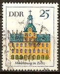 Stamps Germany -  Edificios importantes-Moritzburg en Zeitz (DDR).